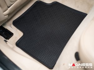 Alfa Romeo Giulia Floor Mat Set - All Weather Rubber Front/ Rear 4 Piece Set - Deluxe - Q4/ AWD Model